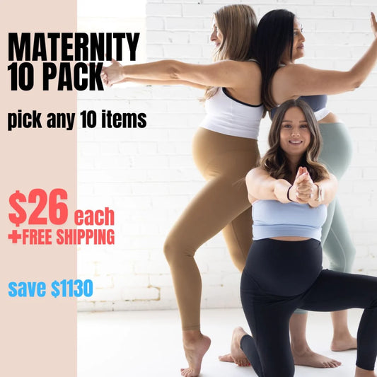 Maternity 10 Pack advertisement highlighting a bulk deal with free shipping offer