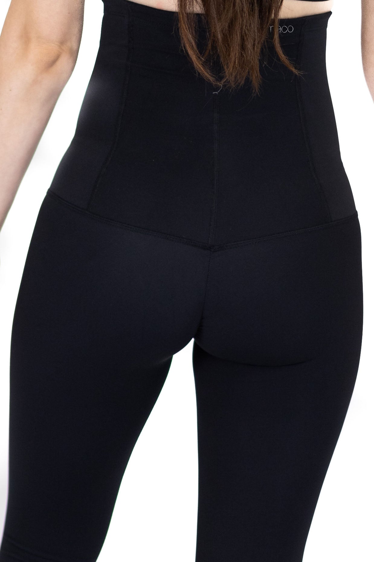 High-waisted black leggings for best post partum pregnancy recovery support